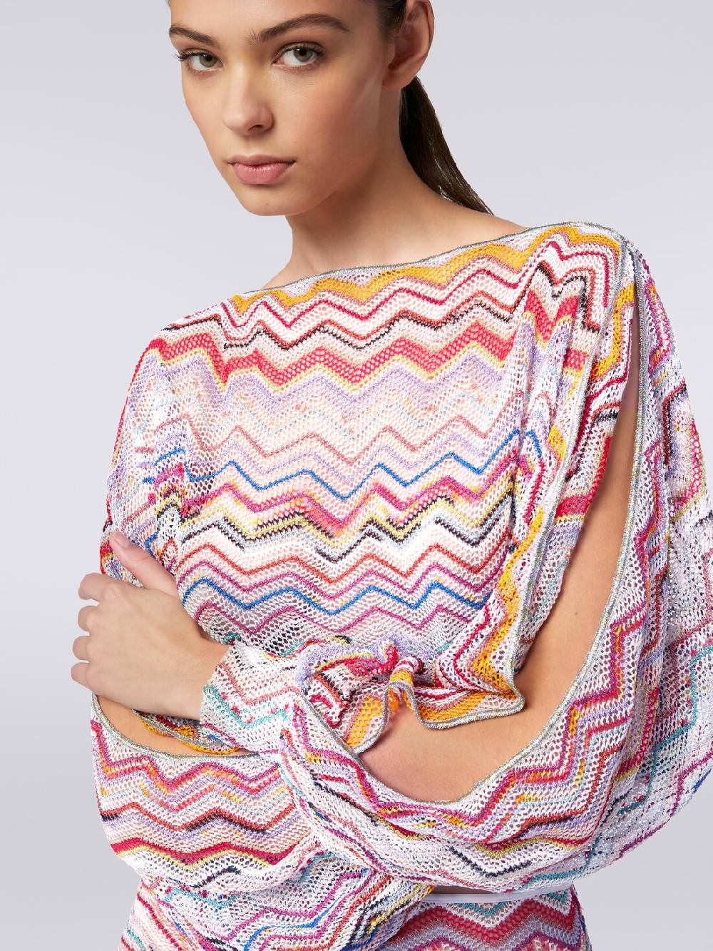 Missoni Top a maniche lunghe in crochet con lurex Consegna Veloce