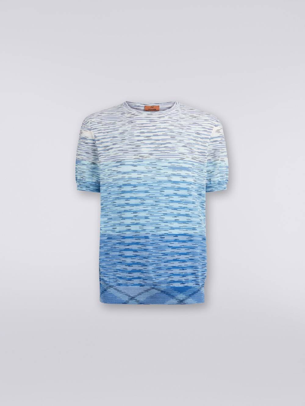 Missoni T-shirt girocollo in cotone fiammato dégradé Fino Al -60%