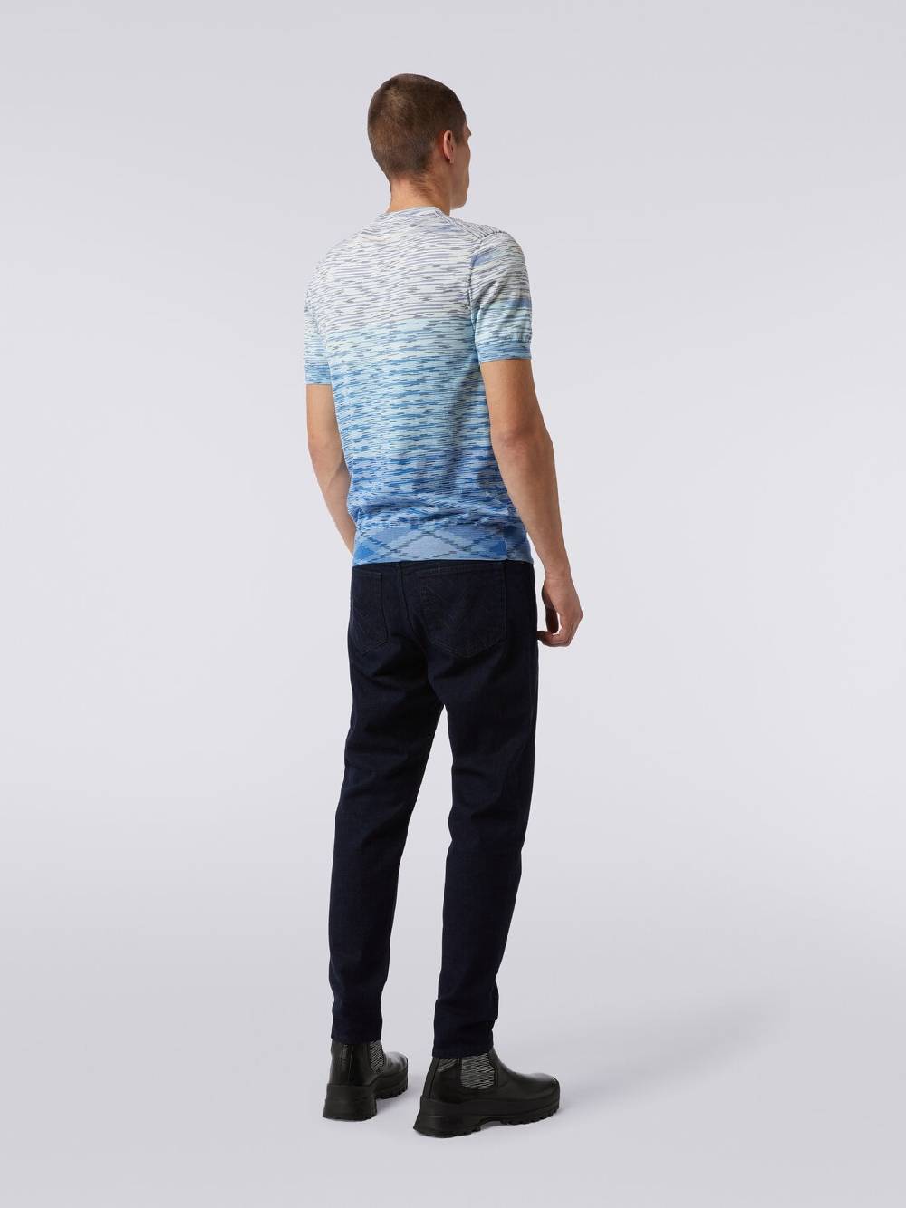 Missoni T-shirt girocollo in cotone fiammato dégradé Fino Al -60%