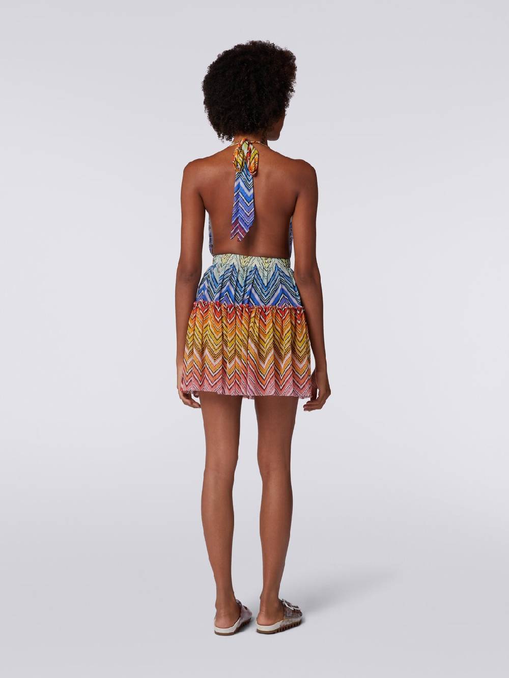 Missoni Copricostume corto in tulle stampa zig zag Sottocosto