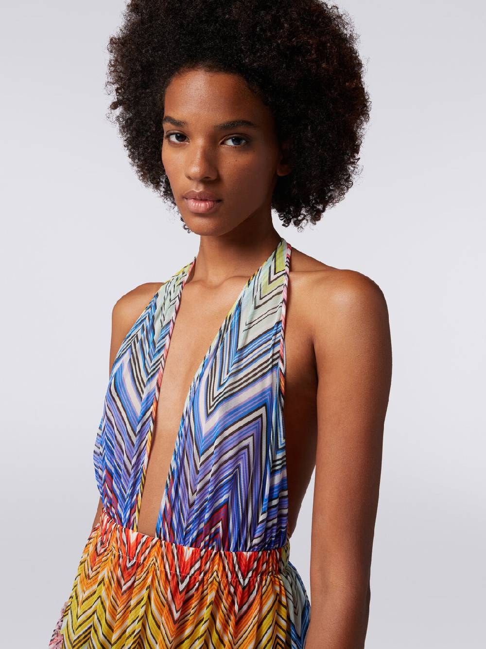 Missoni Copricostume corto in tulle stampa zig zag Sottocosto