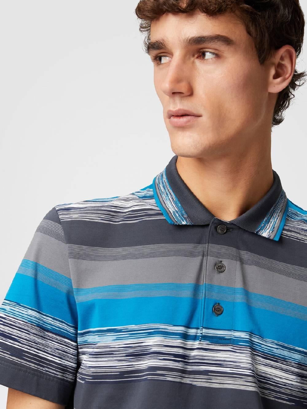 Missoni Polo in jersey di cotone a righe sfumate Convenienza