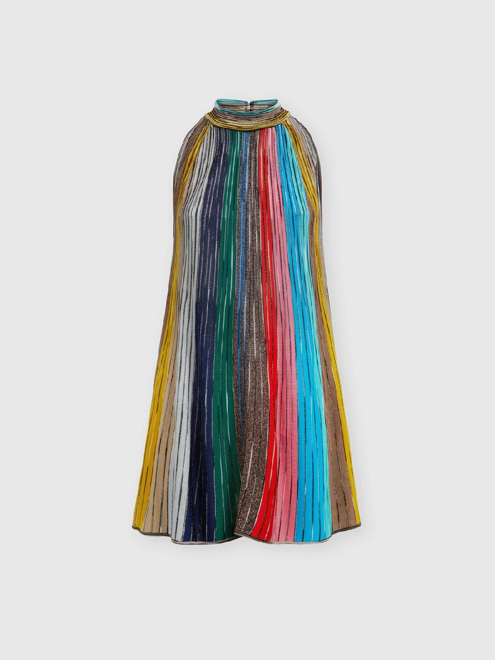 Missoni Mini-abito senza maniche in maglia plissée lamé Presa