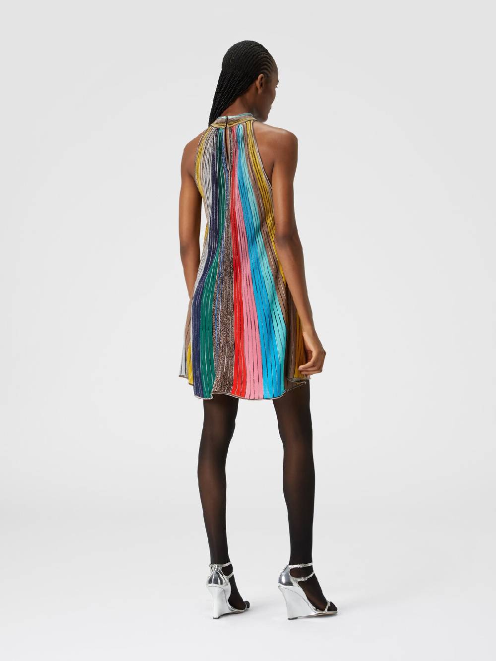 Missoni Mini-abito senza maniche in maglia plissée lamé Presa