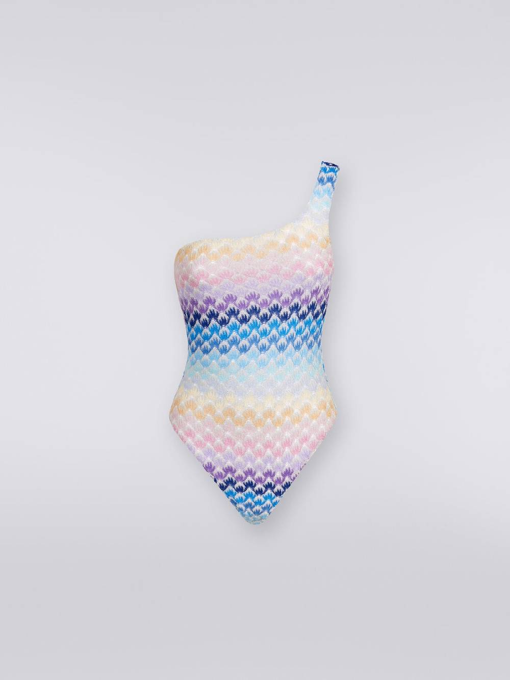 Missoni Costume intero monospalla effetto pizzo con lurex Economico