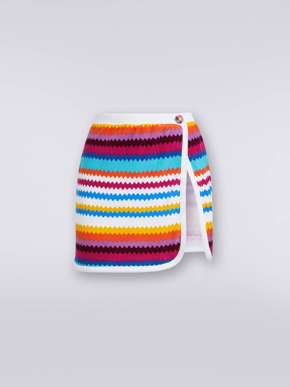 Missoni Minigonna a portafoglio in spugna stampa zig zag Online