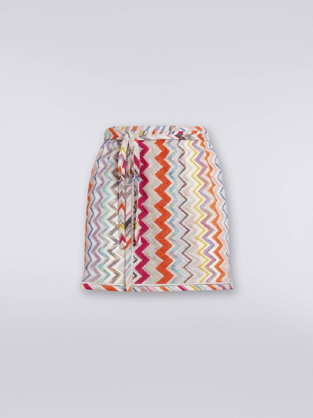 Missoni Minigonna a portafoglio zig zag con lurex In Vendita