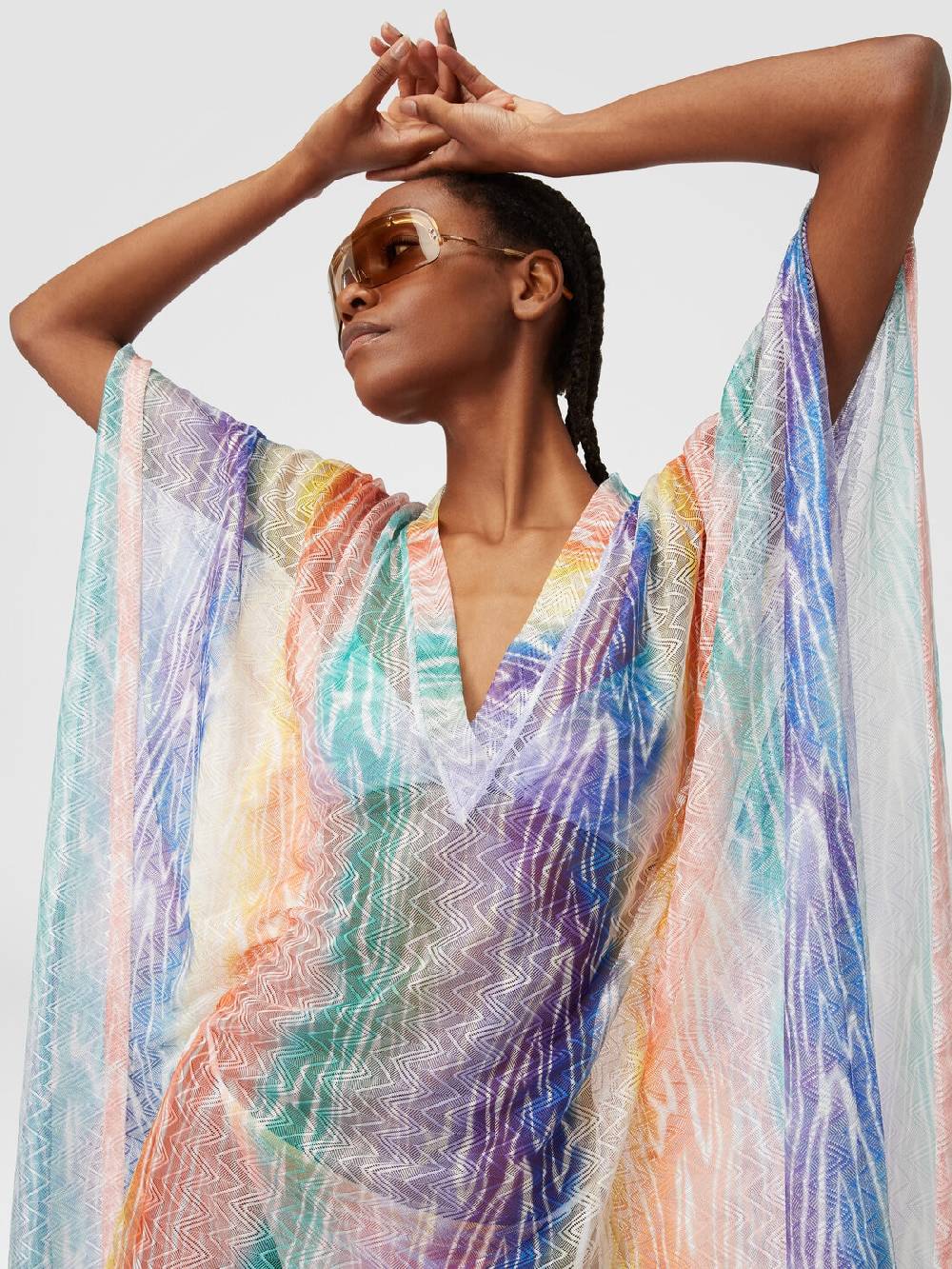 Missoni Caftano copricostume corto stampa tie-dye Offerte