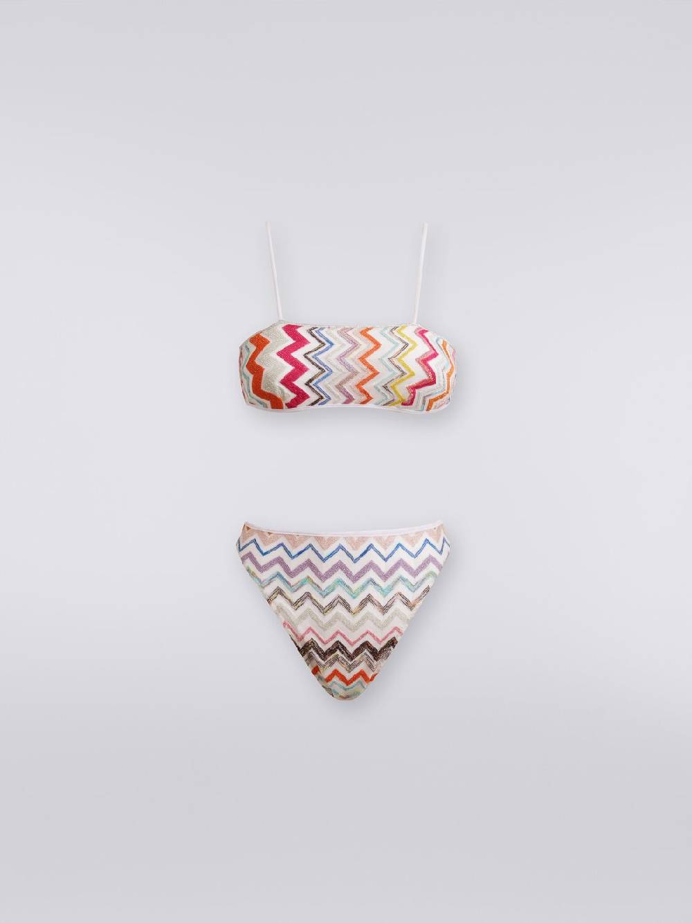 Missoni Bikini in viscosa zig zag con lurex e slip a vita alta Hotsell