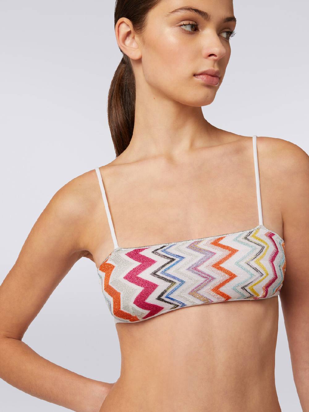 Missoni Bikini in viscosa zig zag con lurex e slip a vita alta Hotsell