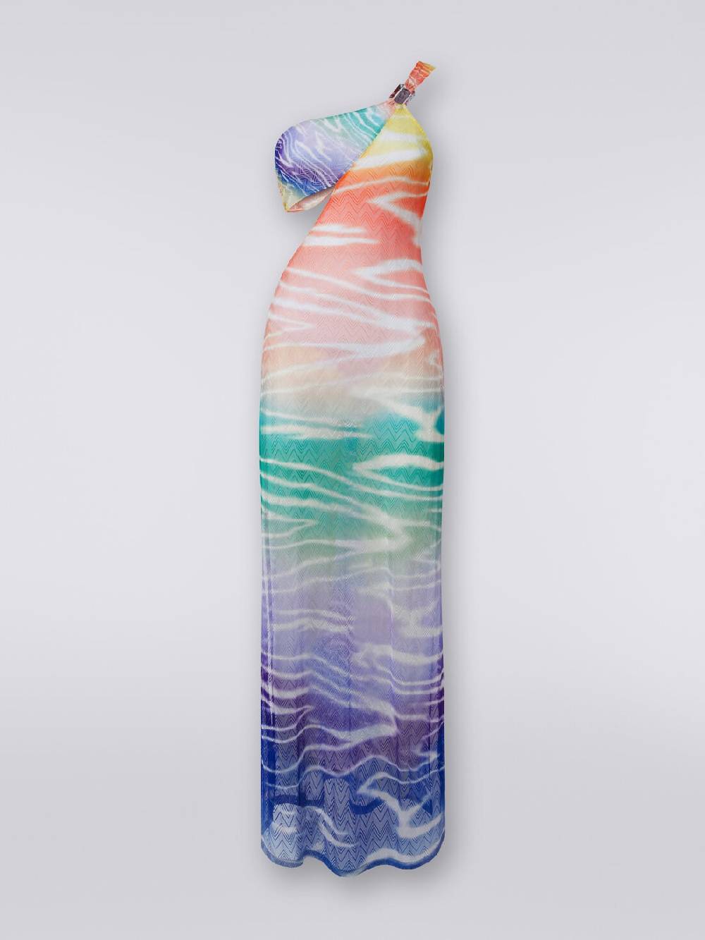 Missoni Abito copricostume lungo monospalla stampa tie-dye Vendita Economica
