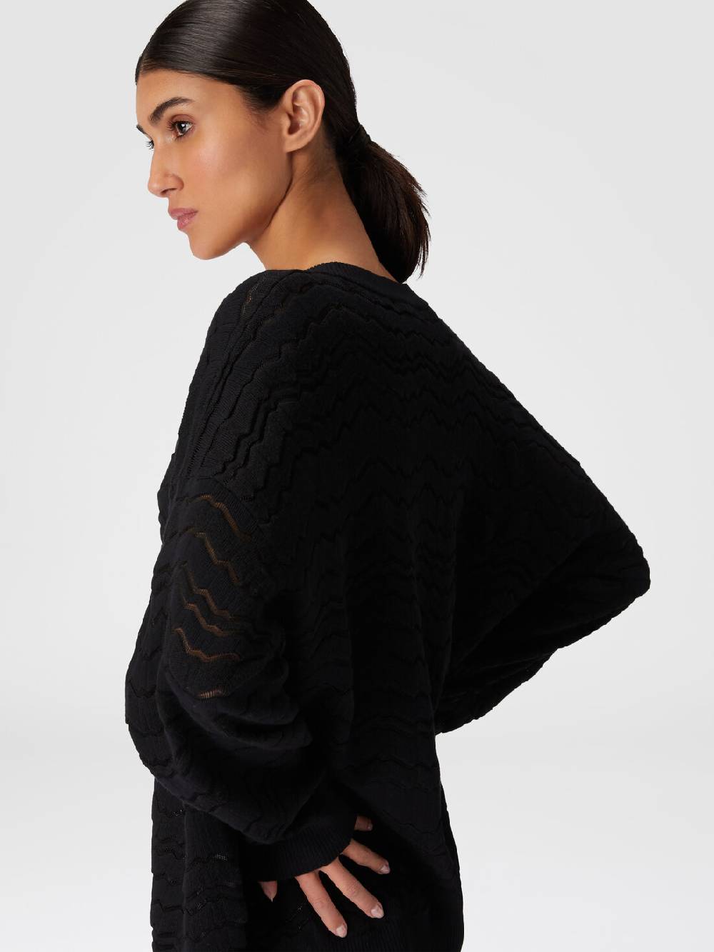 Missoni Pullover con scollatura a V e zig zag tono su tono Negozio