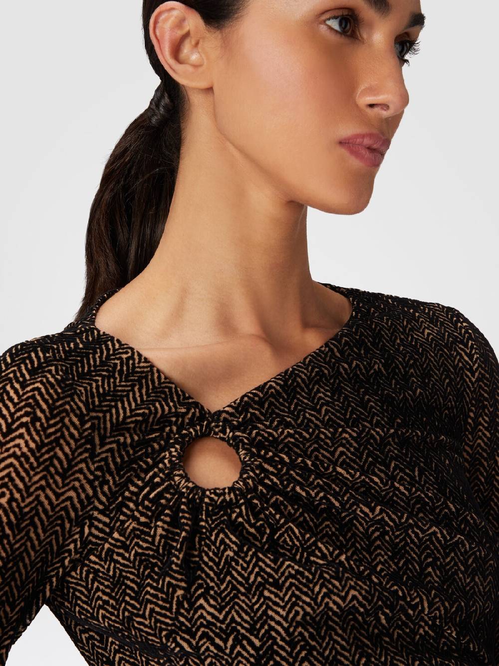 Missoni Mini-abito in tulle con scollatura arricciata Nuova