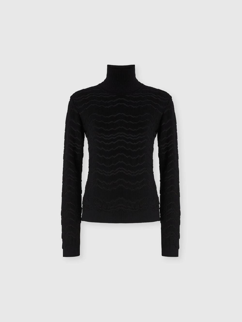 Missoni Lupetto in viscosa e lana con zig zag tono su tono