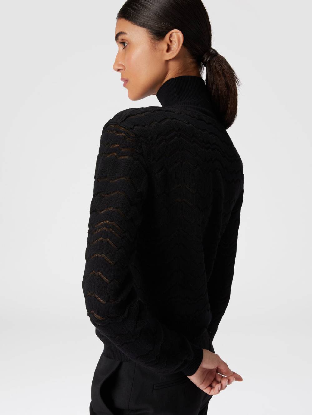 Missoni Lupetto in viscosa e lana con zig zag tono su tono Moda