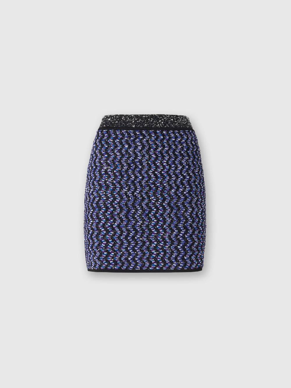 Missoni Minigonna con zig zag goffrato lamé Spedizione gratuita
