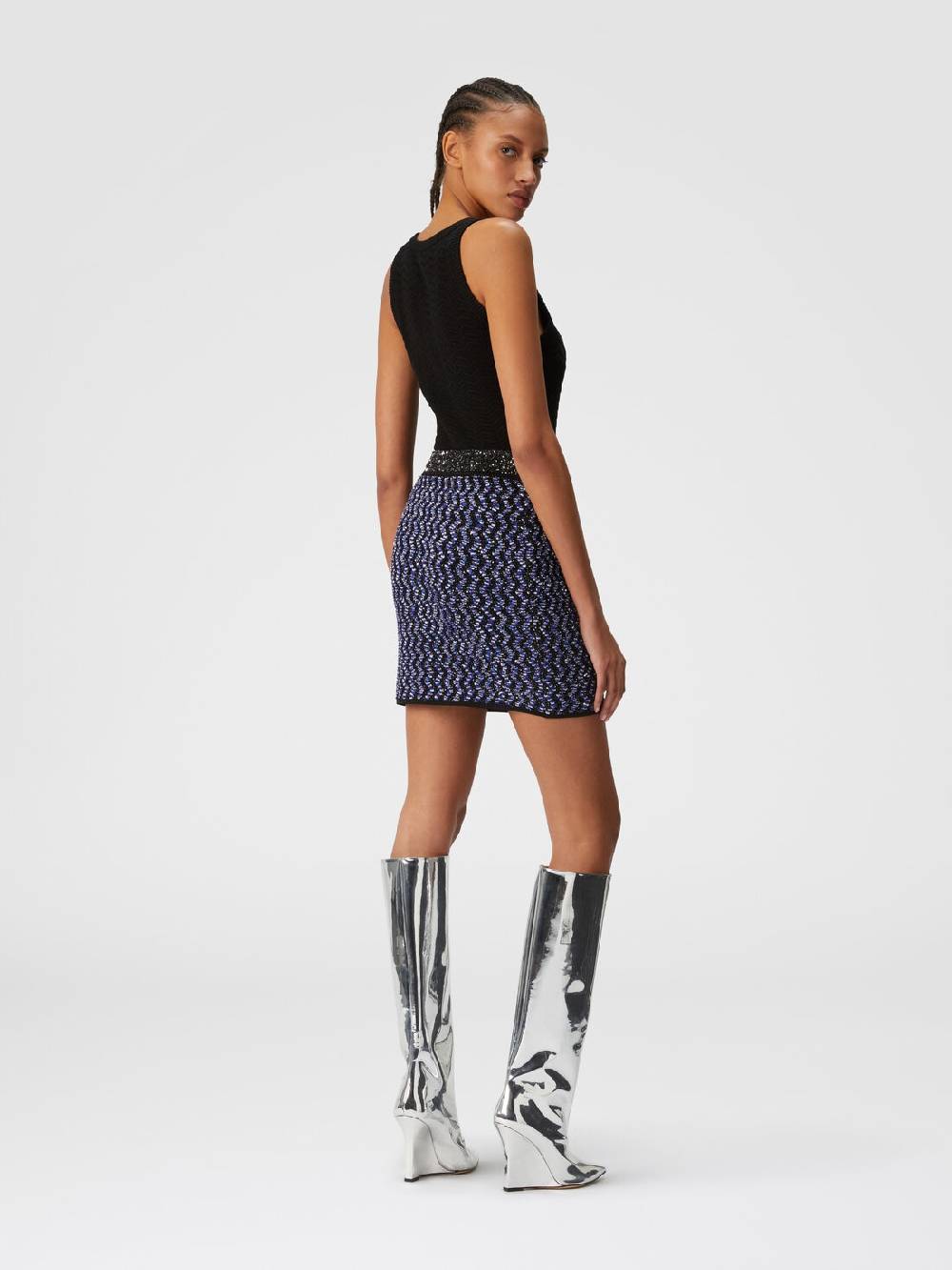 Missoni Minigonna con zig zag goffrato lamé Spedizione gratuita