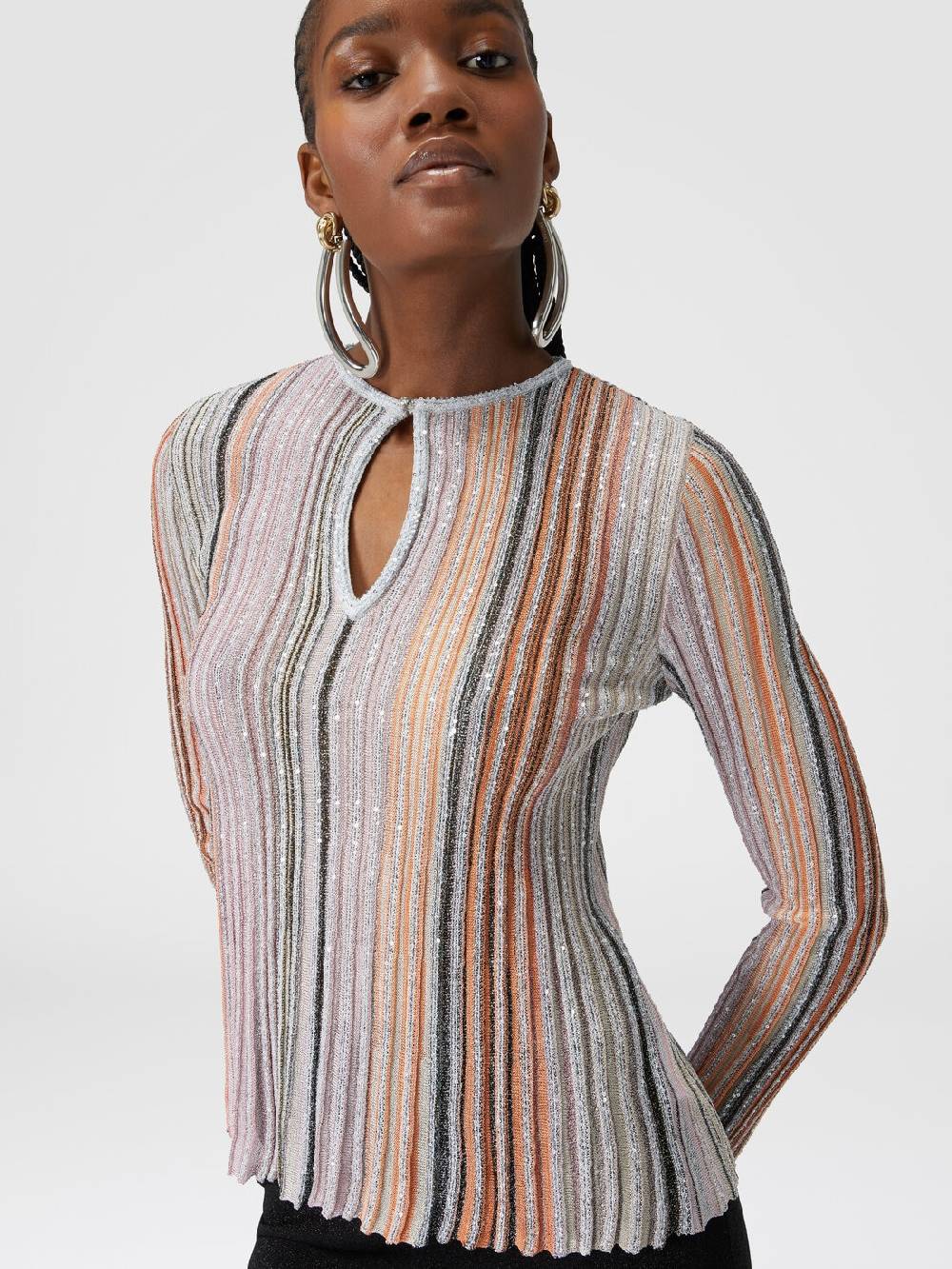Missoni Maglia a costine parzializzate con paillettes Negozio online di fabbrica