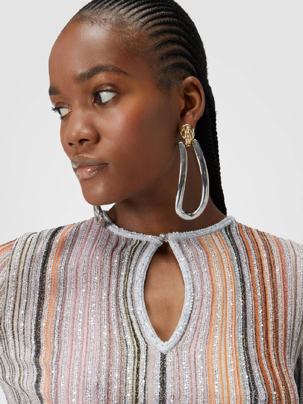 Missoni Maglia a costine parzializzate con paillettes Negozio online di fabbrica