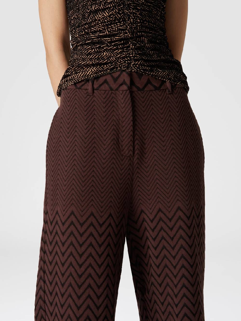 Missoni Pantaloni classici in cotone e viscosa zig zag Prezzo di fabbrica