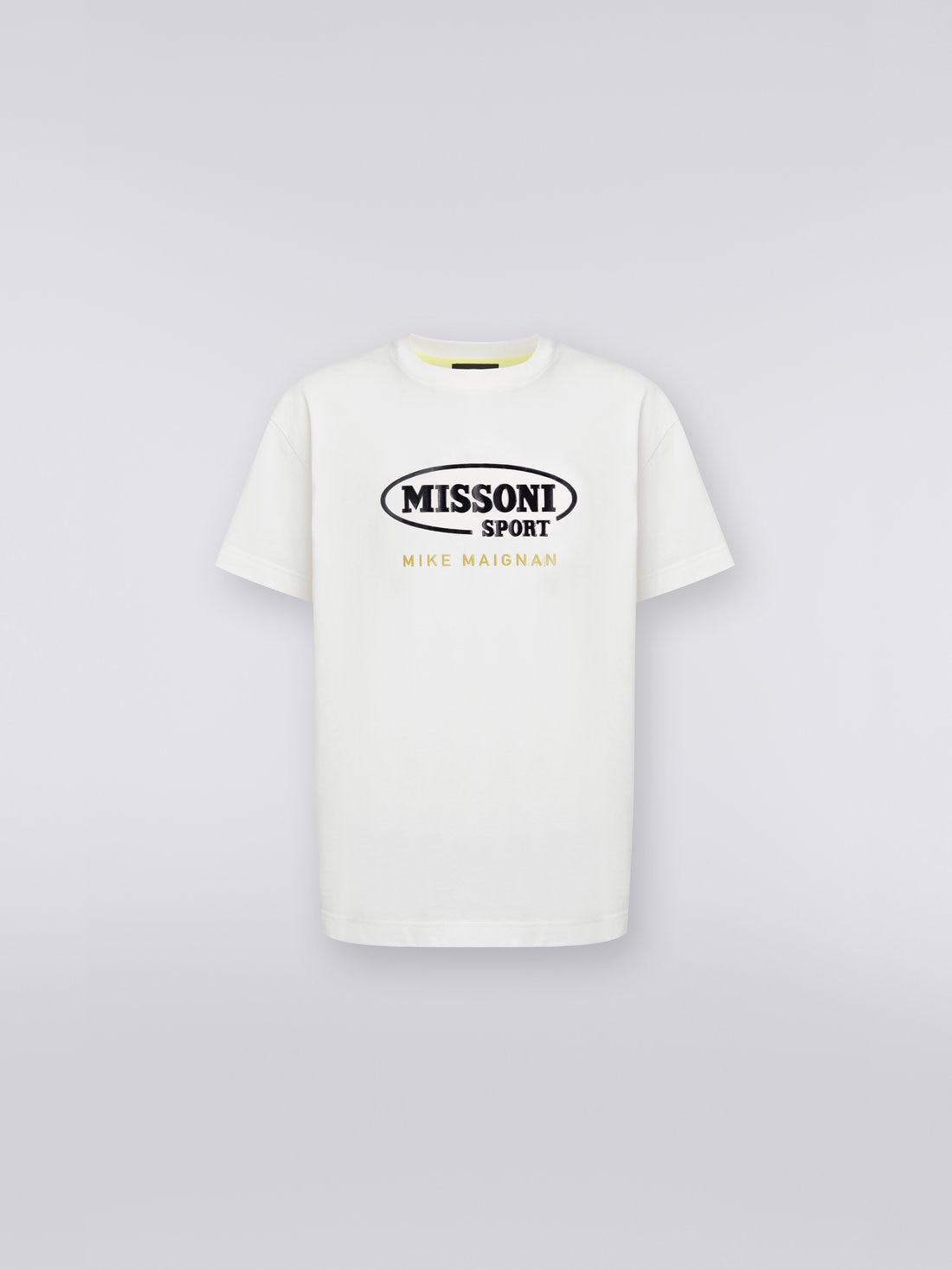 Missoni T-shirt girocollo in cotone con logo in collaborazione con Mike Maignan Comprare a buon mercato
