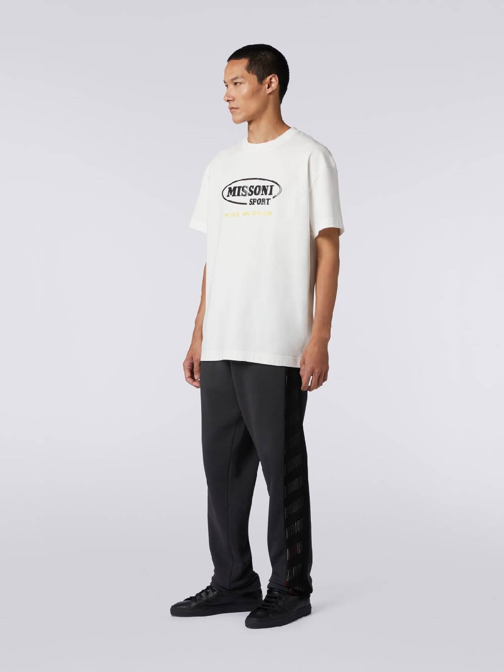 Missoni T-shirt girocollo in cotone con logo in collaborazione con Mike Maignan Comprare a buon mercato