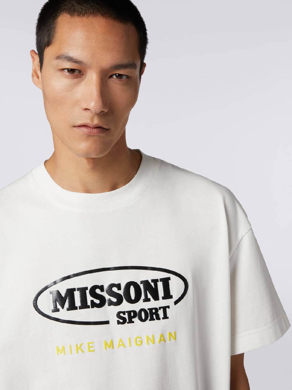 Missoni T-shirt girocollo in cotone con logo in collaborazione con Mike Maignan Comprare a buon mercato