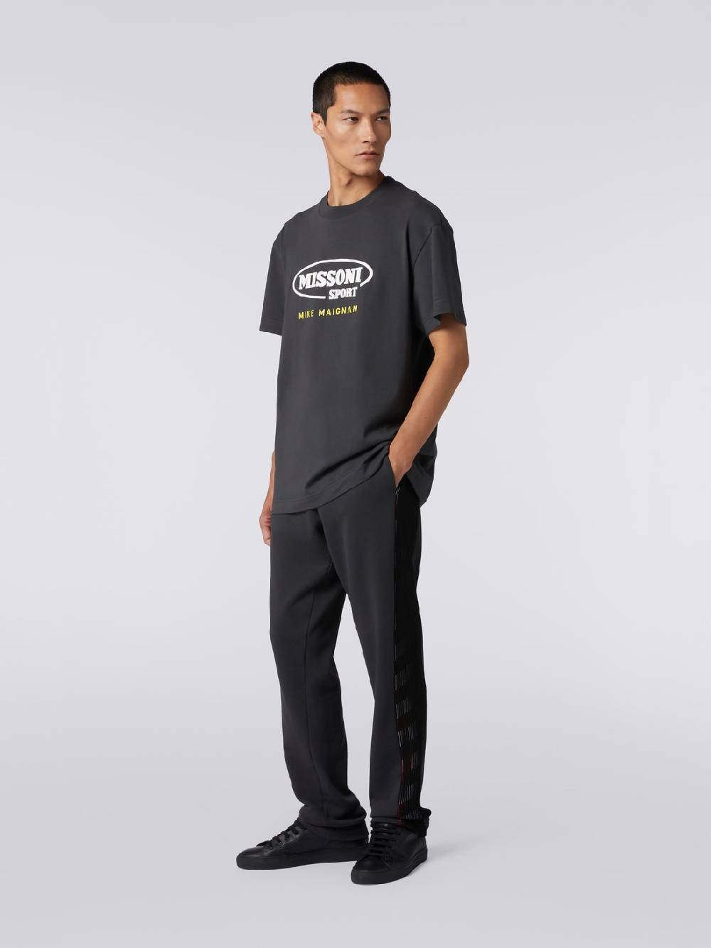 Missoni T-shirt girocollo in cotone con logo in collaborazione con Mike Maignan Grande vendita