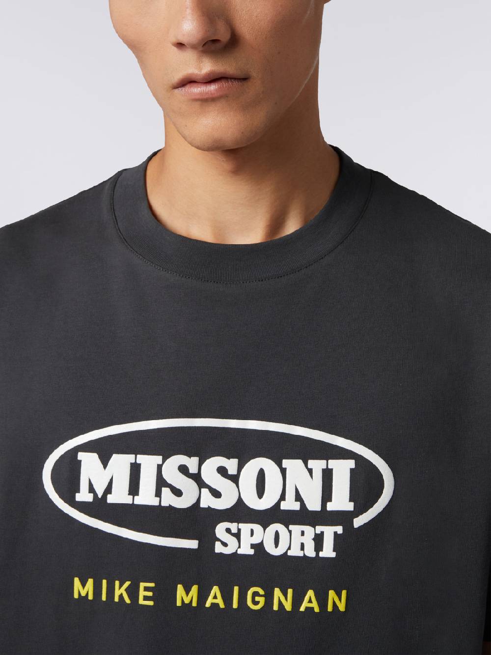 Missoni T-shirt girocollo in cotone con logo in collaborazione con Mike Maignan Grande vendita