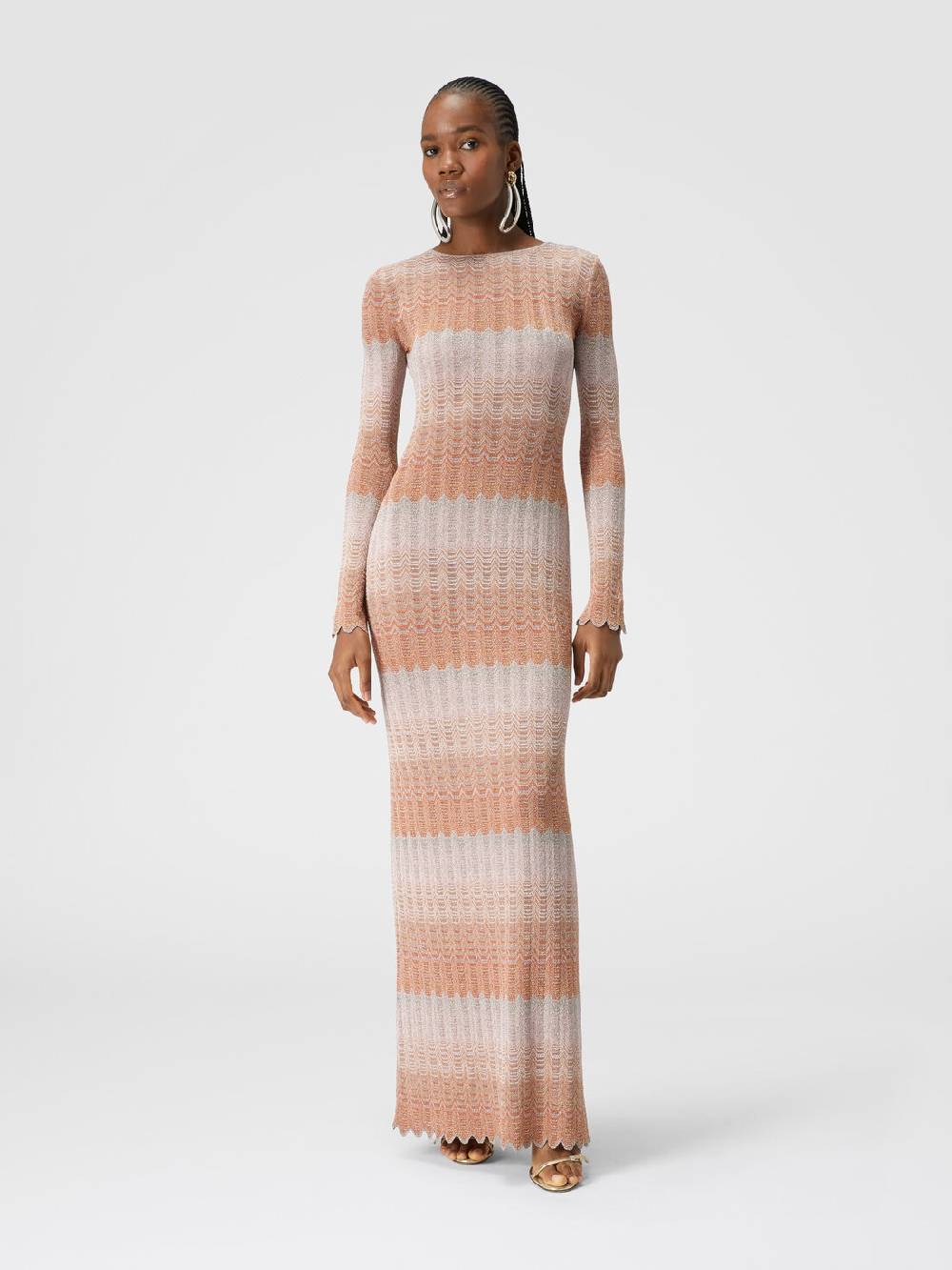 Missoni Abito lungo con motivo greca lamé Offerta esclusiva