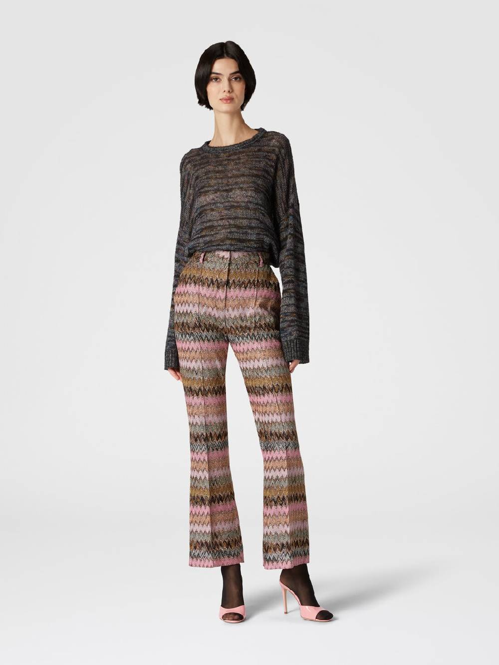 Missoni Pullover girocollo in viscosa, alpaca e lana Vendite stagionali