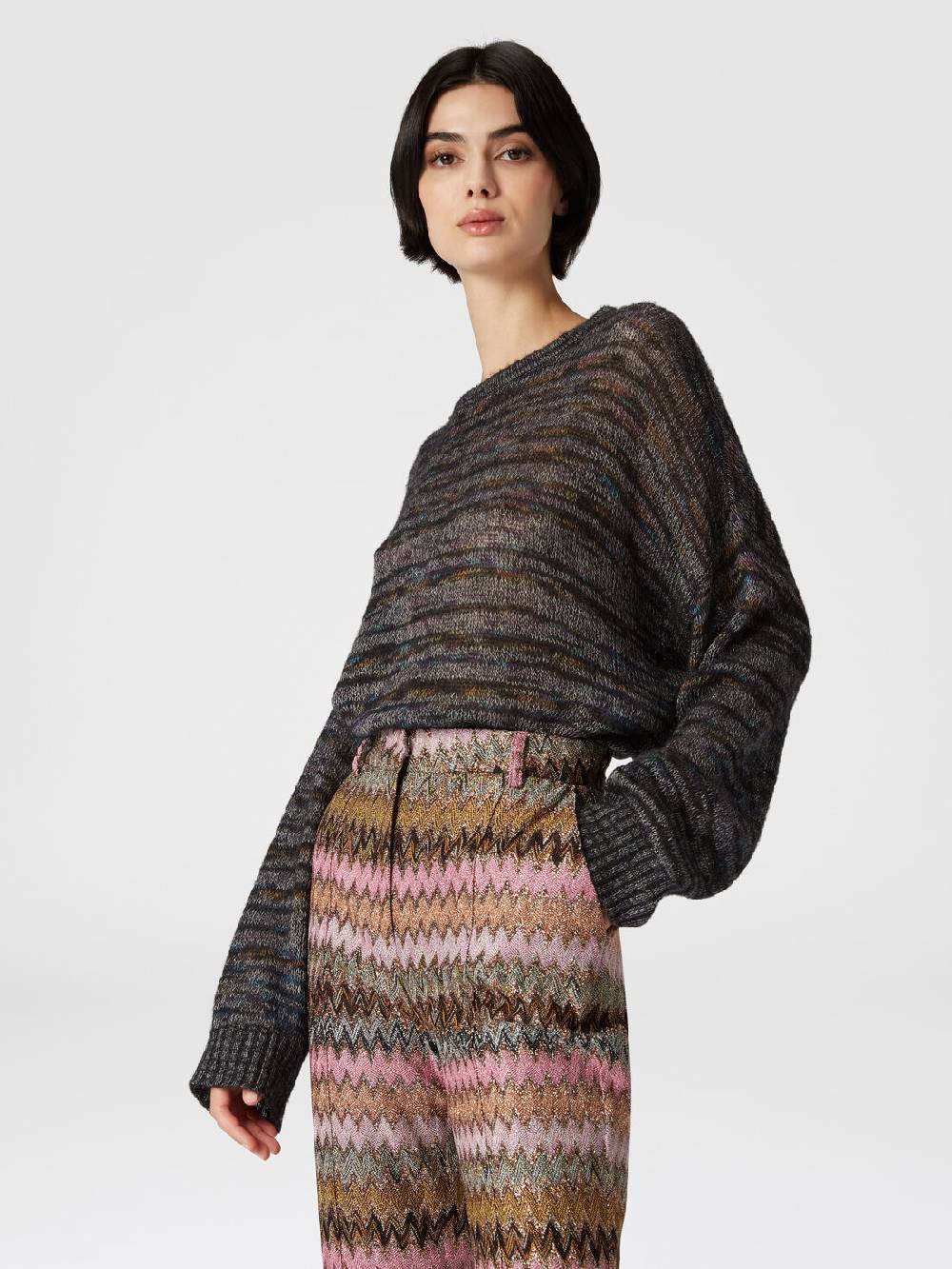 Missoni Pullover girocollo in viscosa, alpaca e lana Vendite stagionali