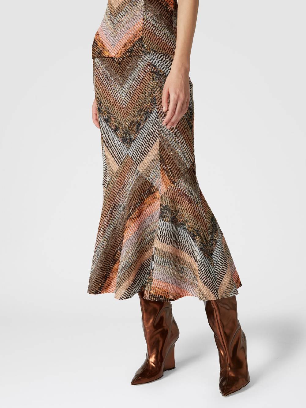Missoni Gonna midi svasata lamé effetto patchwork Cyber Monday