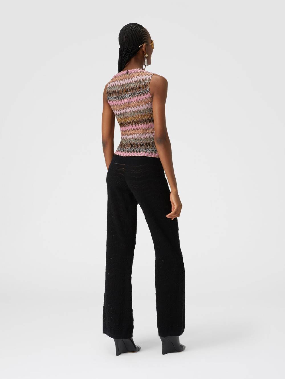 Missoni Top senza maniche in misto viscosa zig zag lamé Offerta natalizia
