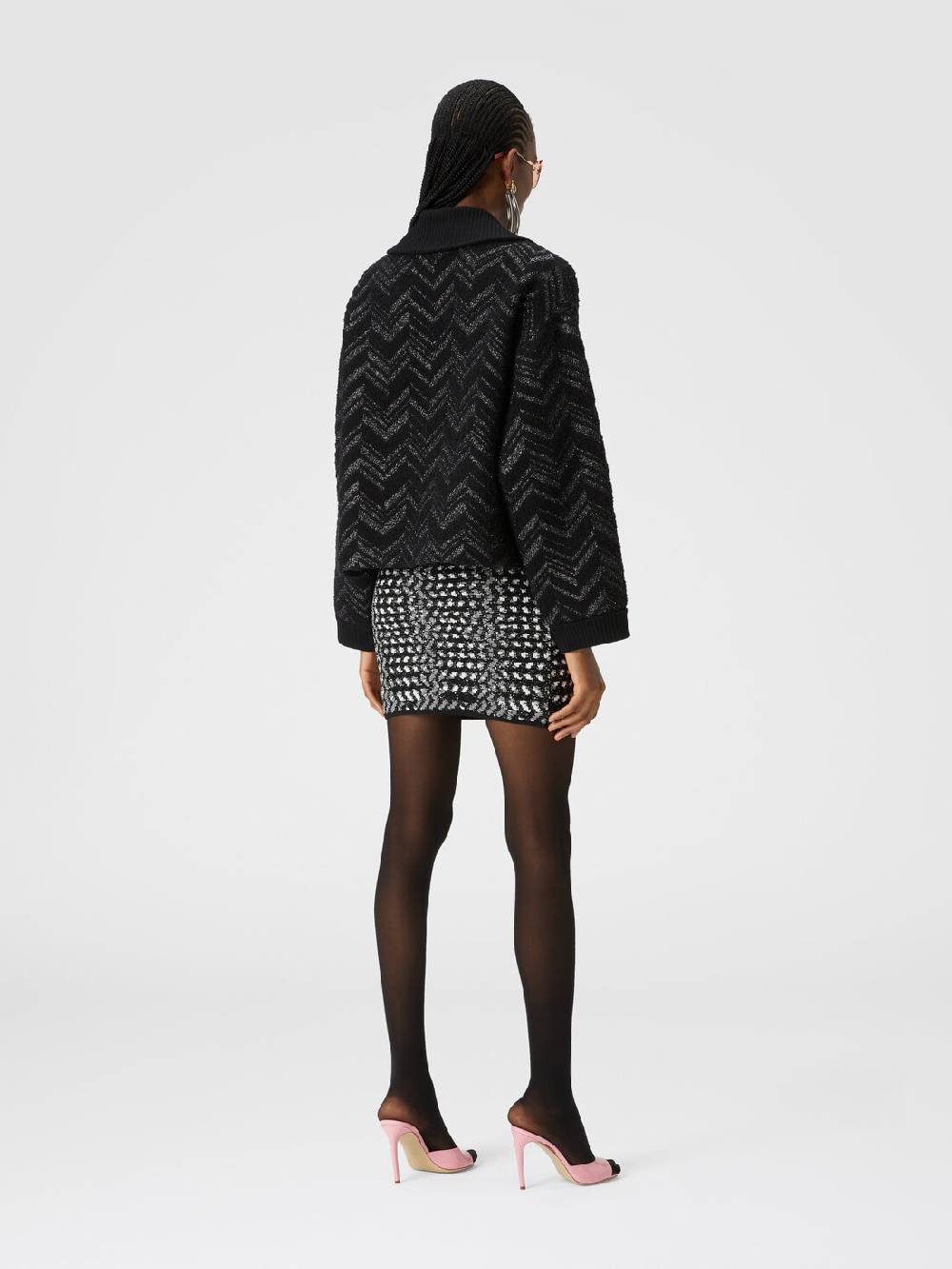 Missoni Minigonna con zig zag goffrato lamé Offerta Pasqua