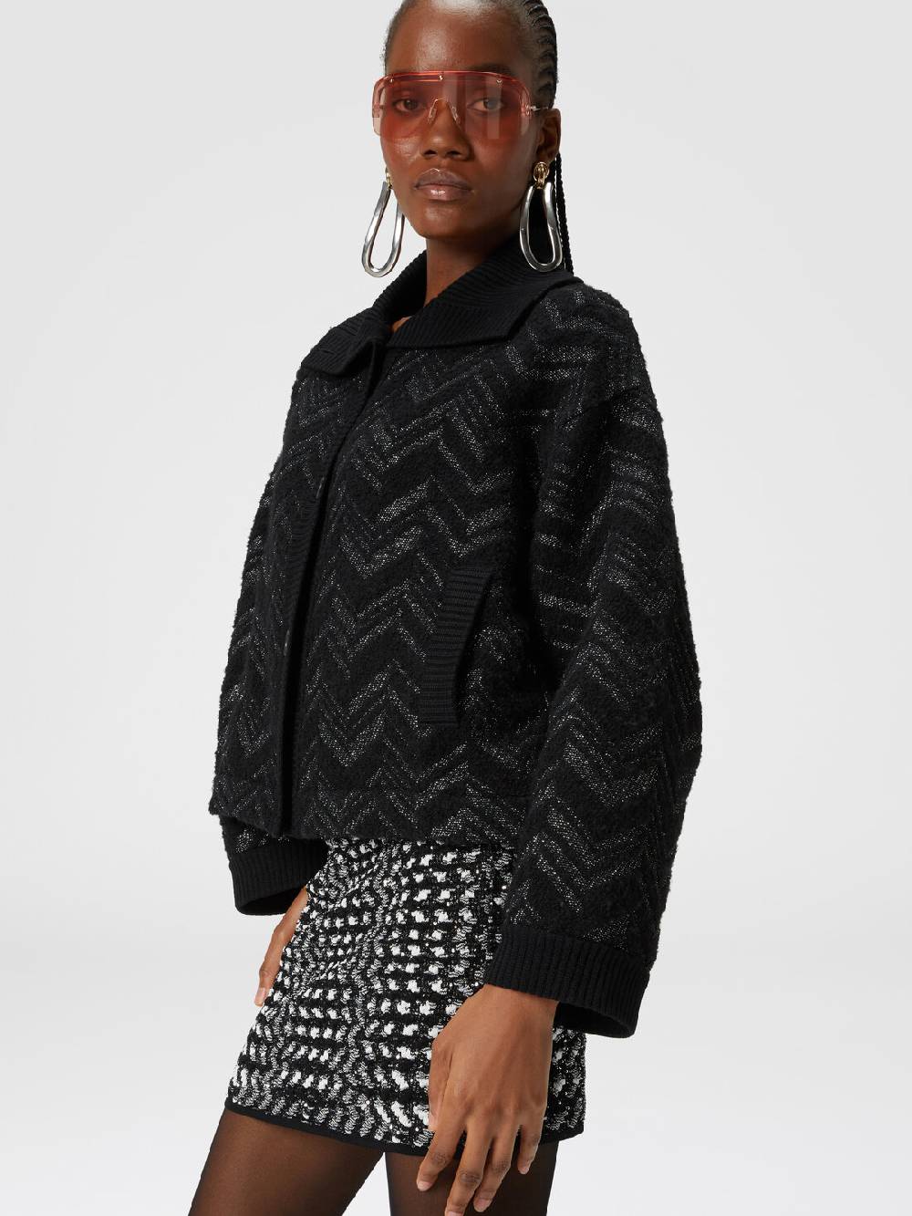 Missoni Minigonna con zig zag goffrato lamé Offerta Pasqua