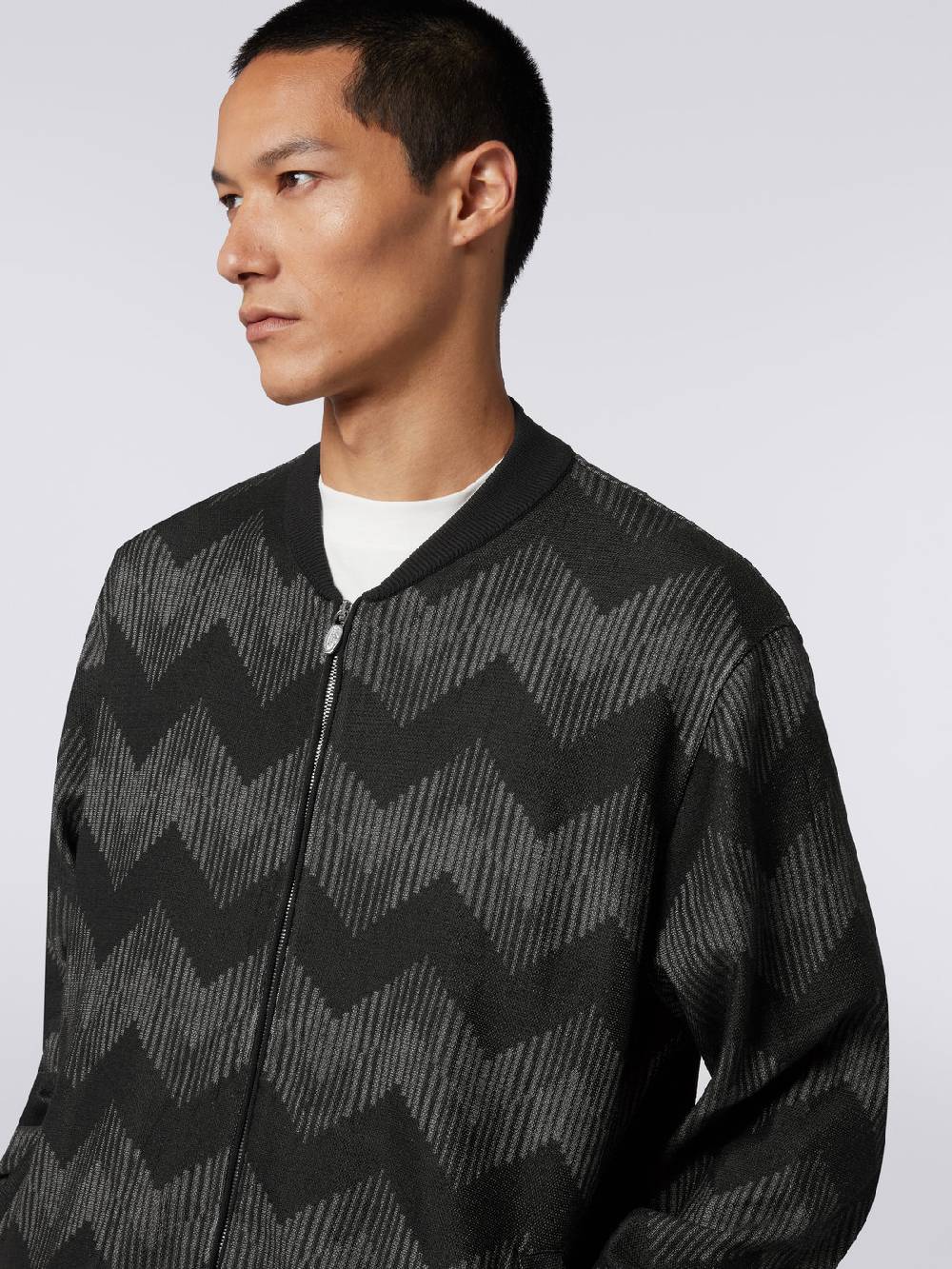 Missoni Bomber in misto cotone zig zag in collaborazione con Mike Maignan Online Outlet