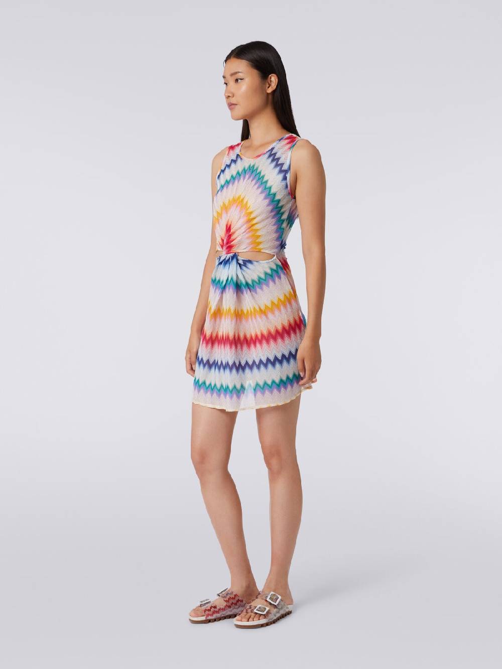 Missoni Copricostume corto con scollatura torchon e stampa zig zag Offerta temporanea