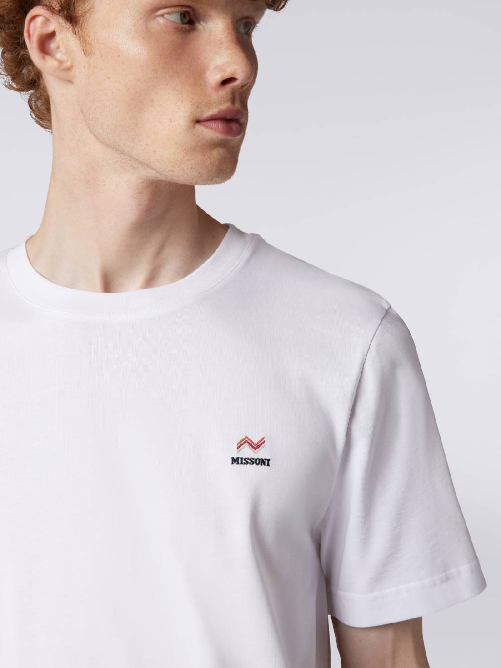 Missoni T-shirt girocollo in cotone con ricamo e logo Offerte esclusive