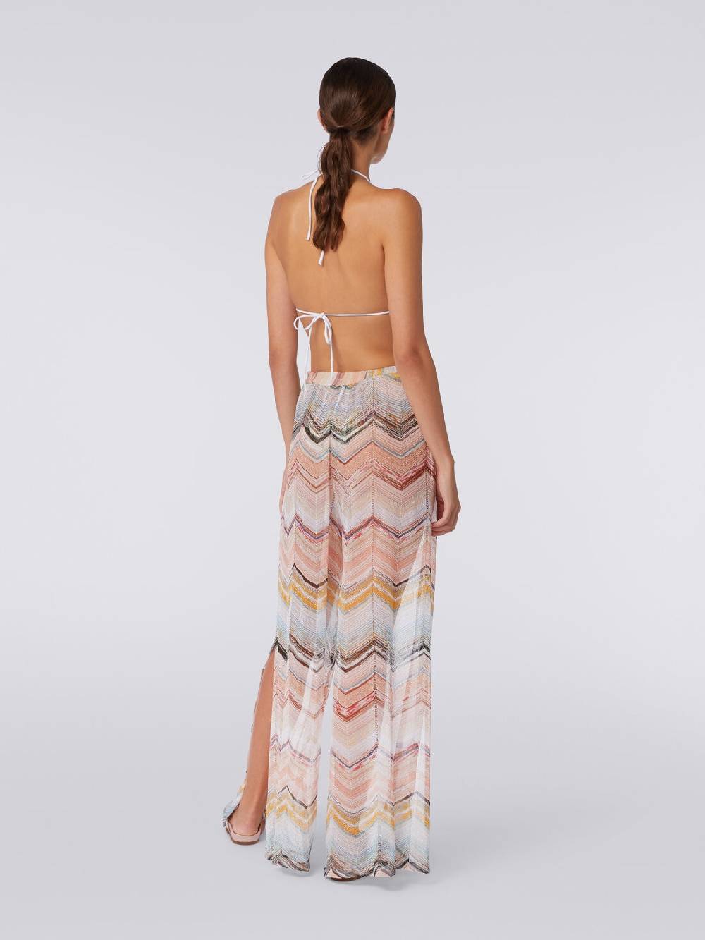 Missoni Pantaloni copricostume in misto viscosa zig zag con lurex Offerte stagionali