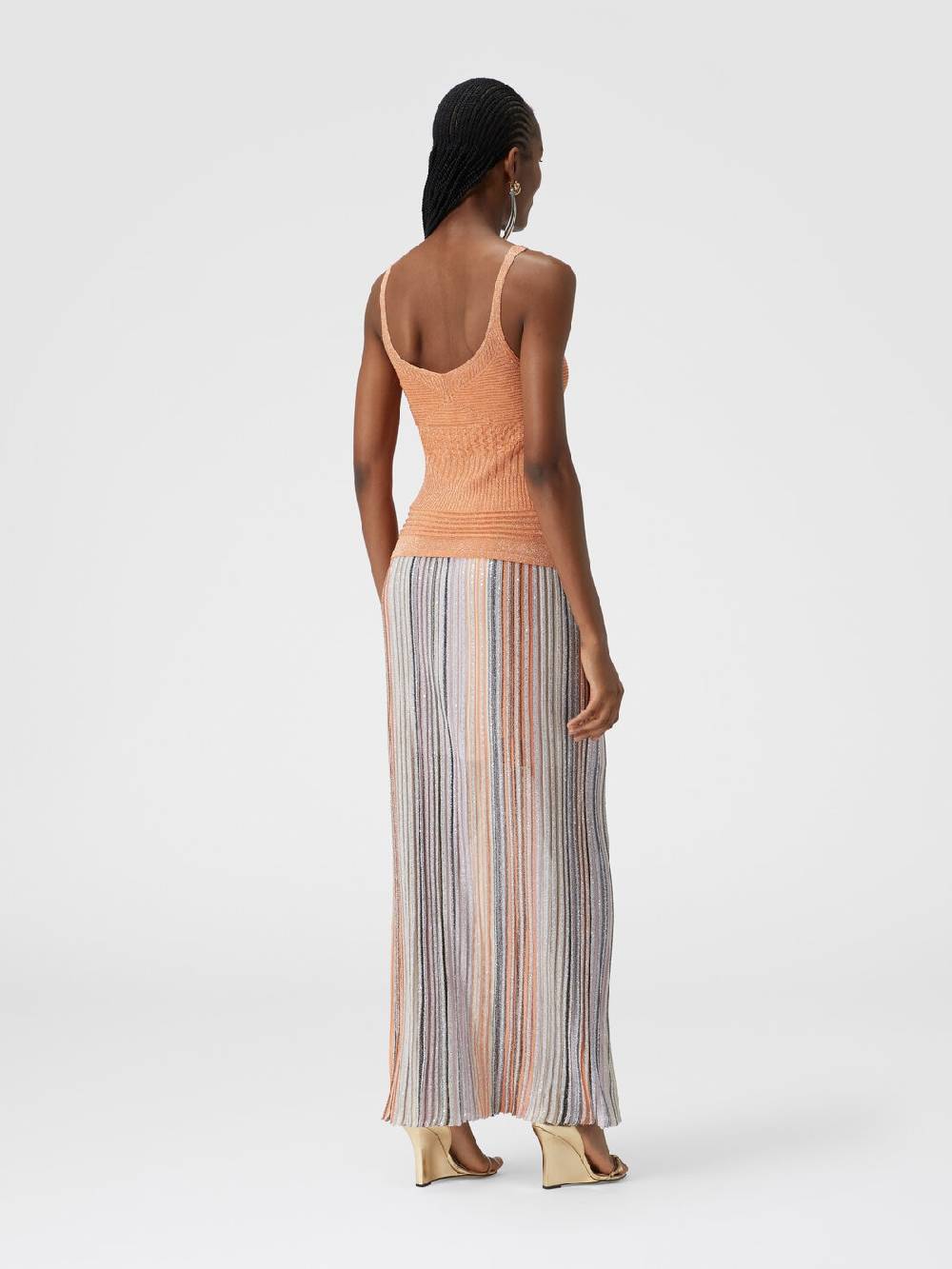 Missoni Canottiera in viscosa multilavorazione lamé Liquidazione