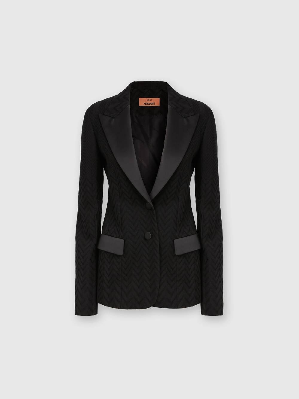 Missoni Blazer chevron con dettagli in raso Offerte giornaliere