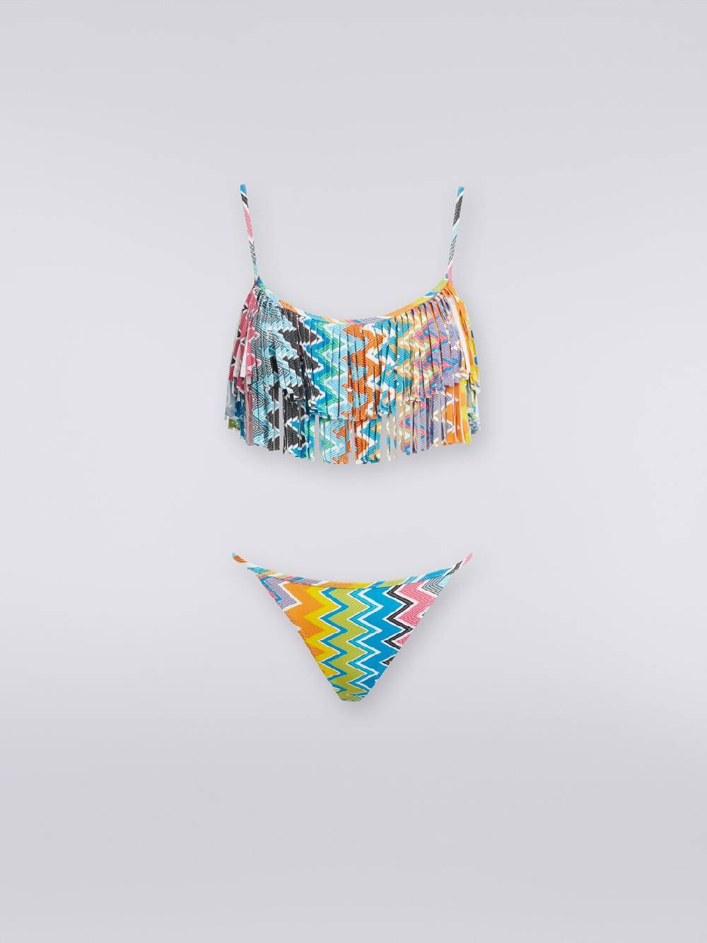 Missoni Bikini in tessuto stretch stampato con top frange Super Saving Price