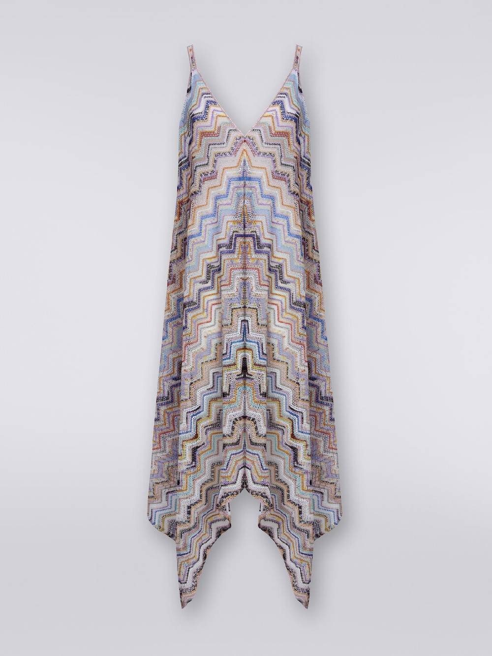 Missoni Copricostume lungo in crochet zig zag con lurex Offerta settimanale