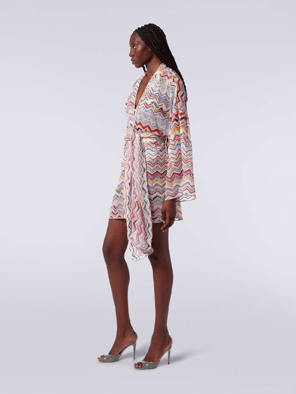 Missoni Copricostume a vestaglia in crochet zig zag con lurex Ultimi due giorni