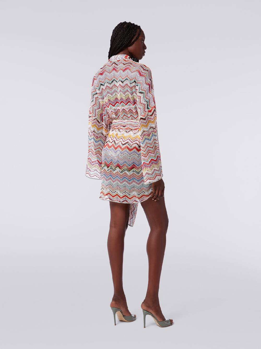 Missoni Copricostume a vestaglia in crochet zig zag con lurex Ultimi due giorni