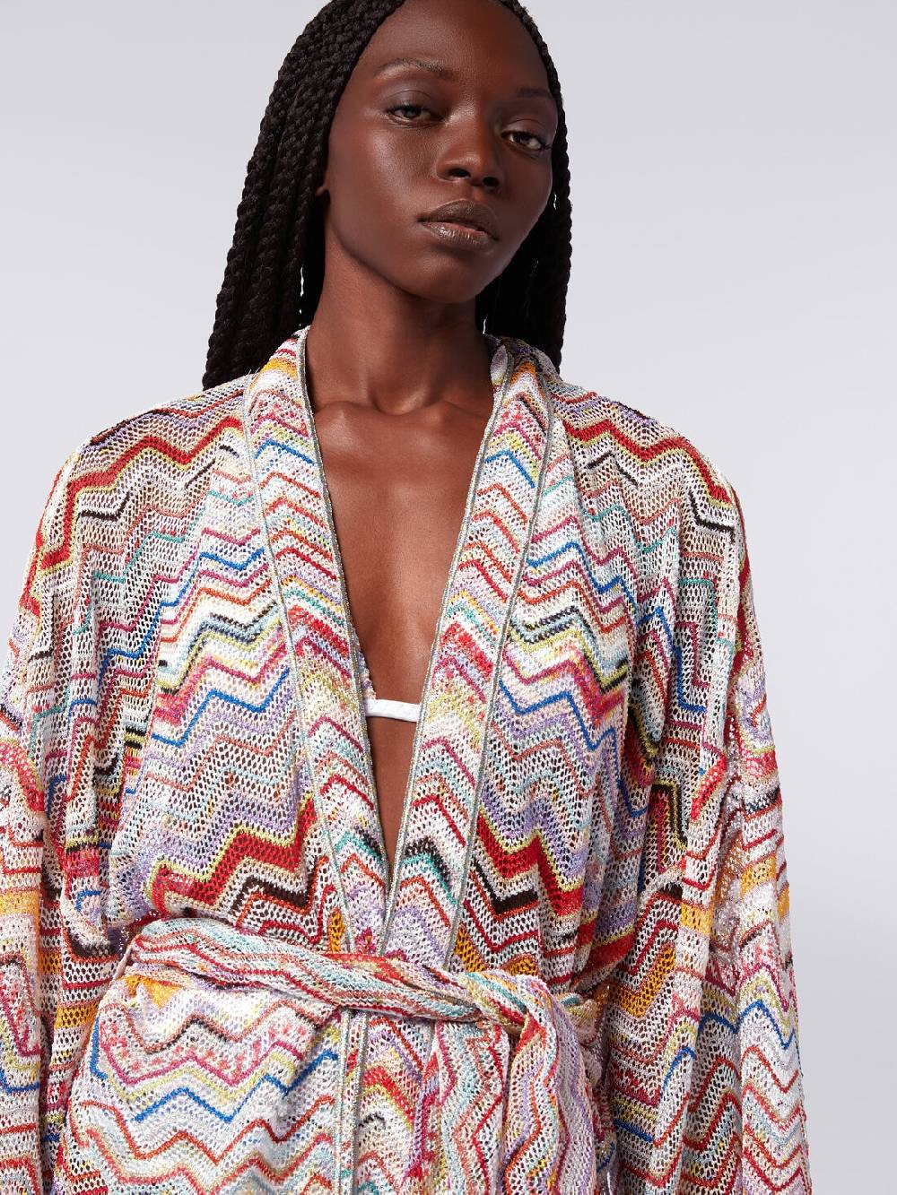 Missoni Copricostume a vestaglia in crochet zig zag con lurex Ultimi due giorni