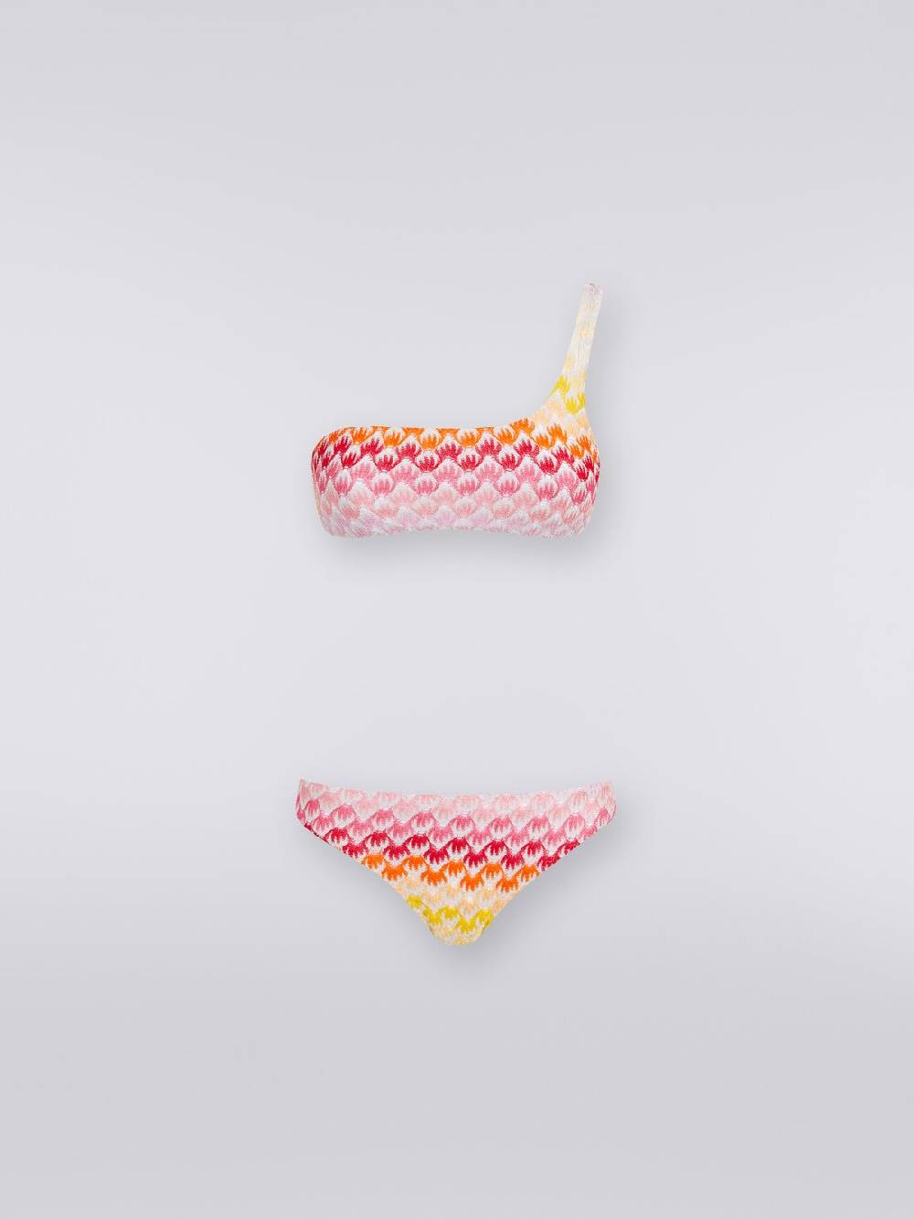 Missoni Bikini monospalla effetto pizzo dégradé con lurex