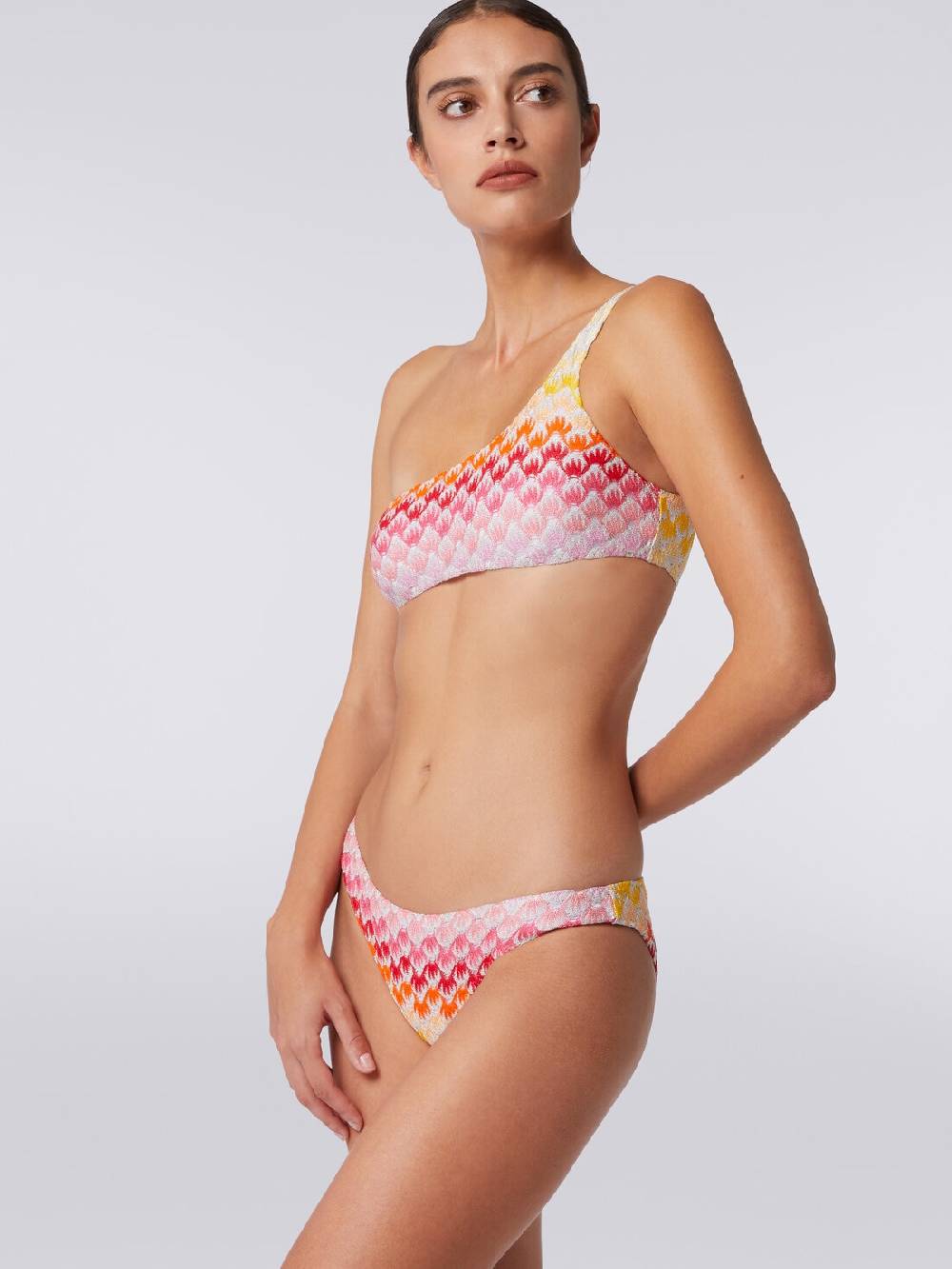 Missoni Bikini monospalla effetto pizzo dégradé con lurex Ultimo giorno