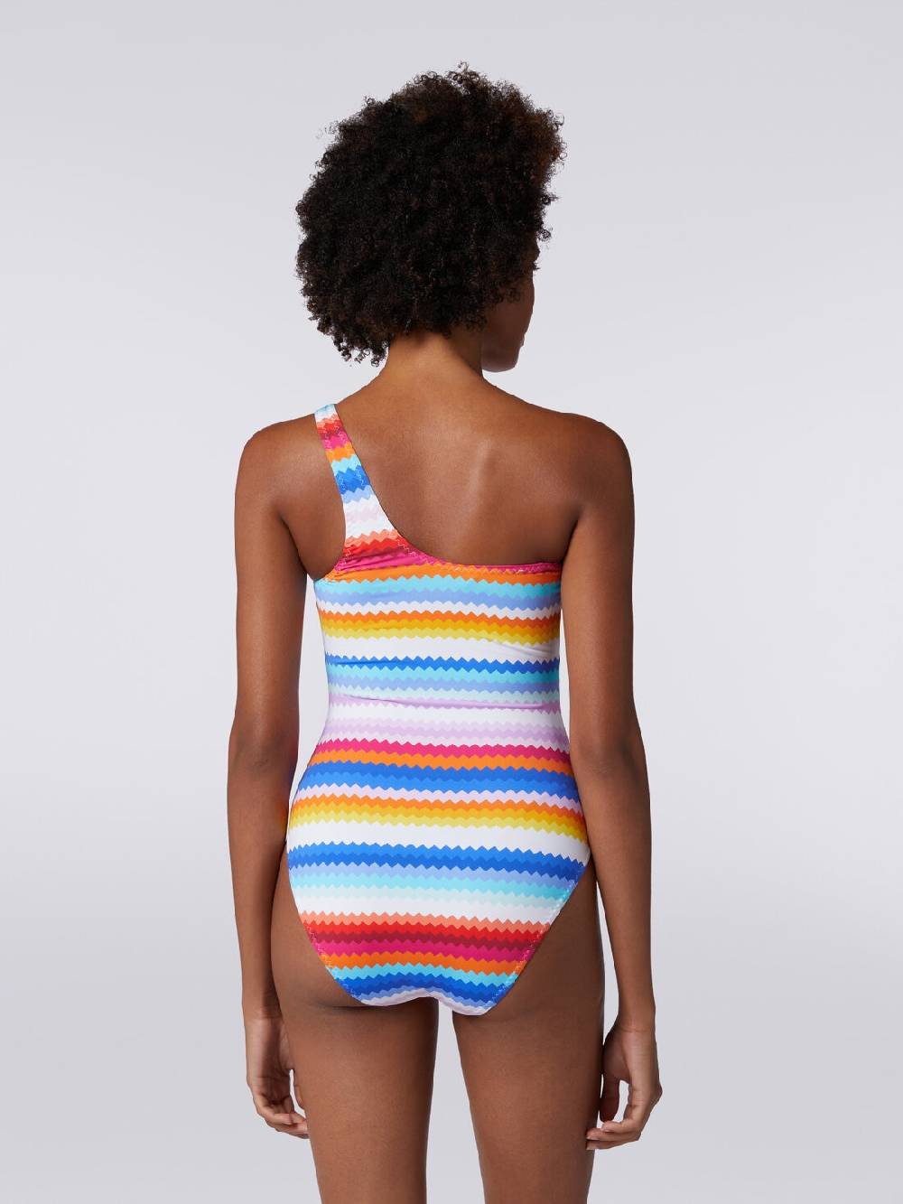 Missoni Costume intero monospalla stampa zig zag Fino al 60% di sconto